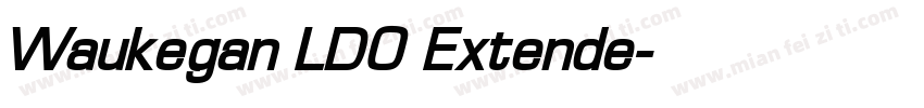 Waukegan LDO Extende字体转换